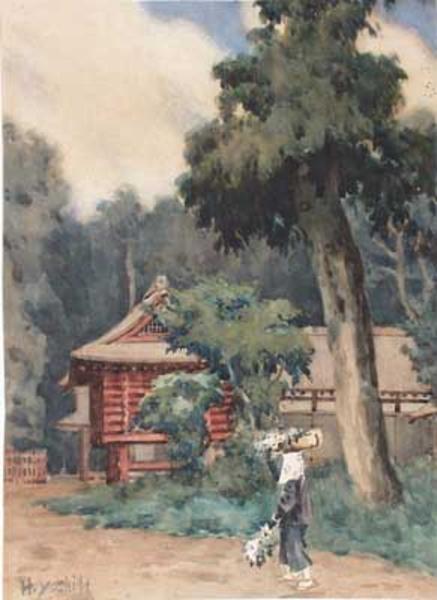 Hiroshi Yoshida - Shimogamo Temple, Kyoto