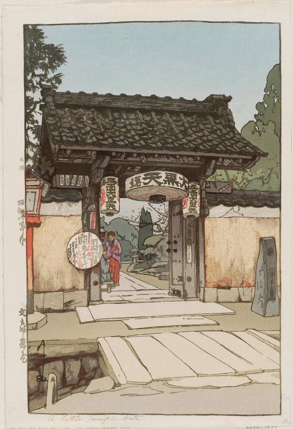 Hiroshi Yoshida - A Little Temple Gate