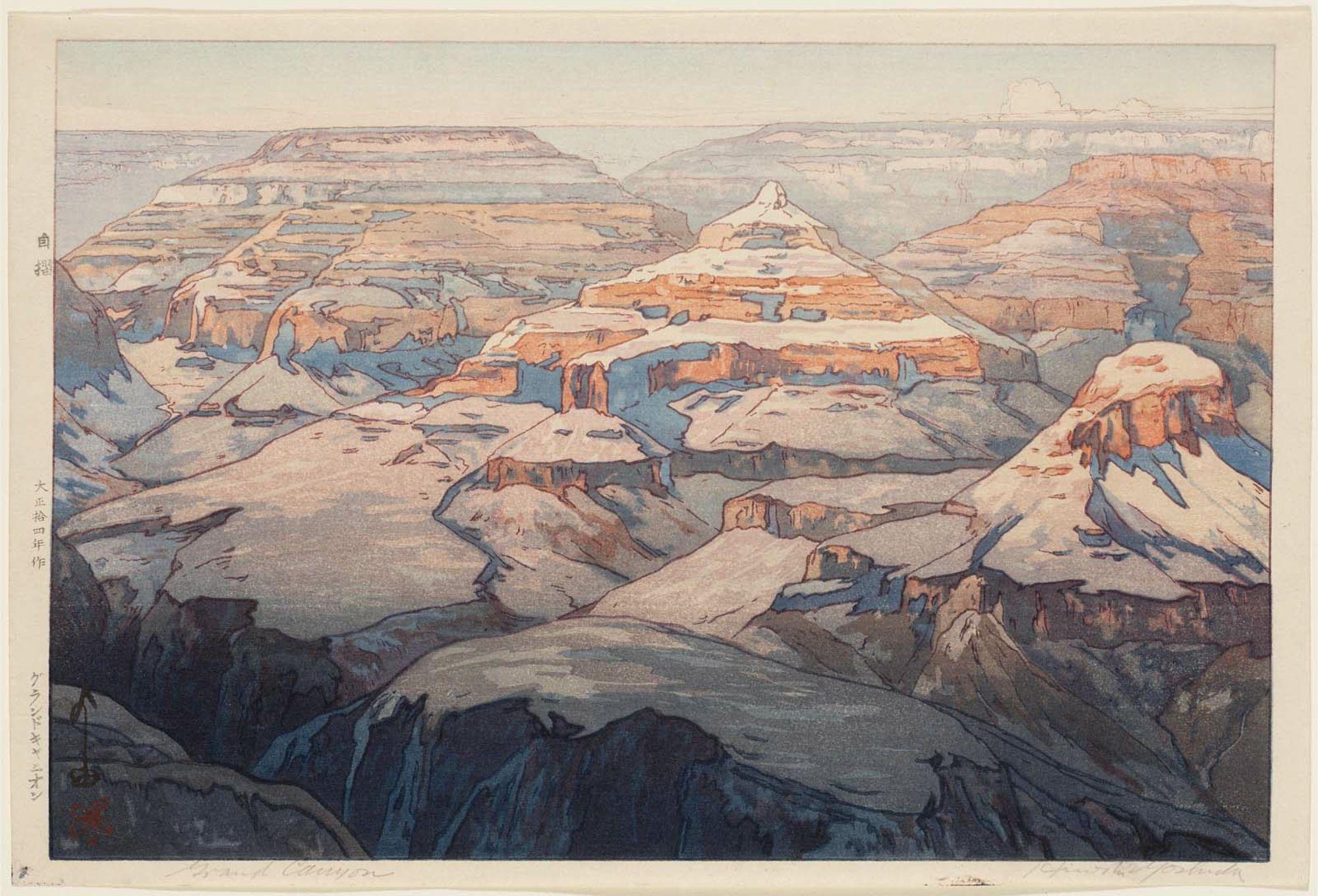 Hiroshi Yoshida - The Grand Canyon. Series: The United States