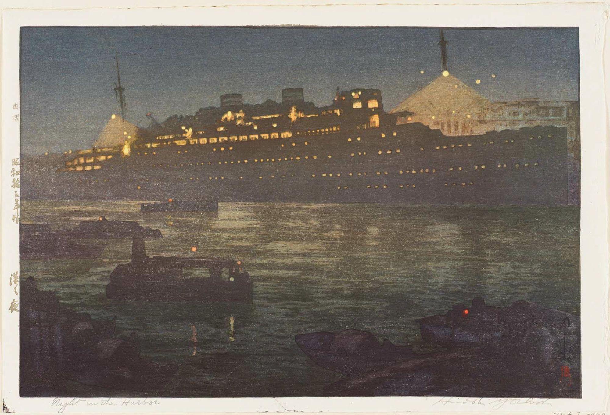 Hiroshi Yoshida - Night in the Harbor (Minato no yoru)