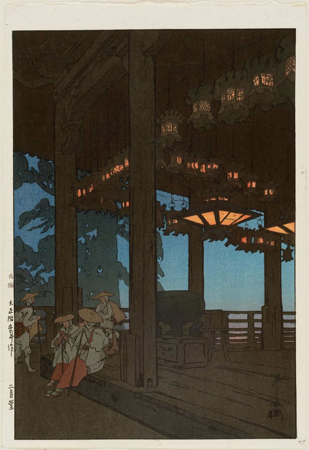 Hiroshi Yoshida - Nigatsudô Hall at Tôdai-ji Temple (Nigatsudô)