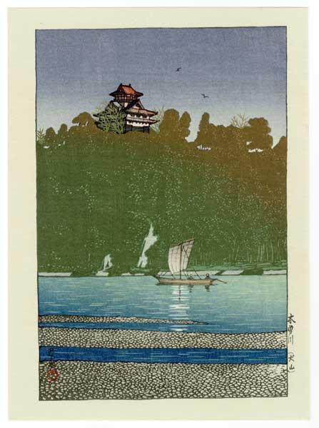 Hasui Kawase - Kiso River- at Inuyama — 木曽川