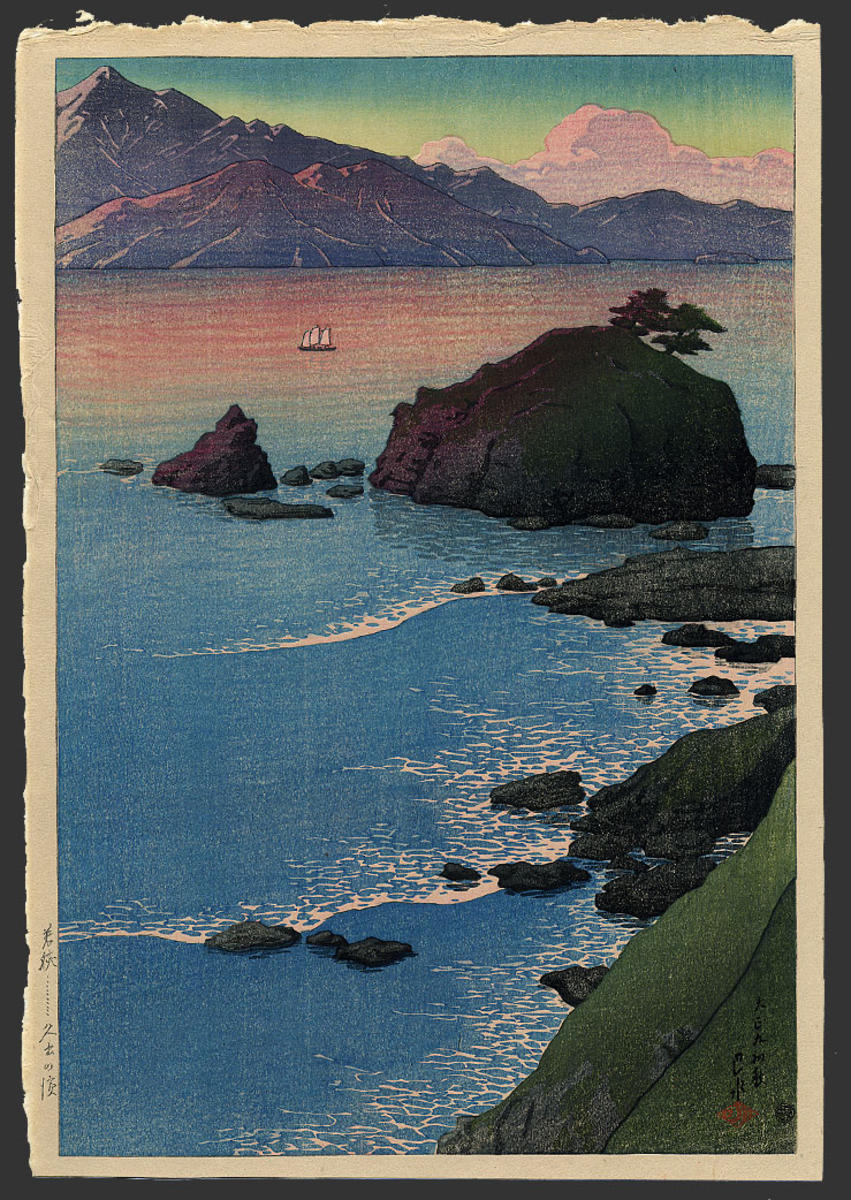 Hasui Kawase - Kude Beach in Wakasa