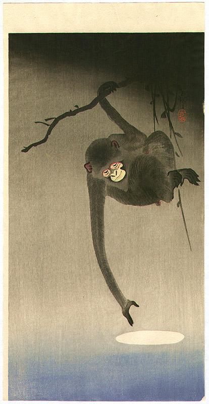 Ohara Koson - Monkey and Moon