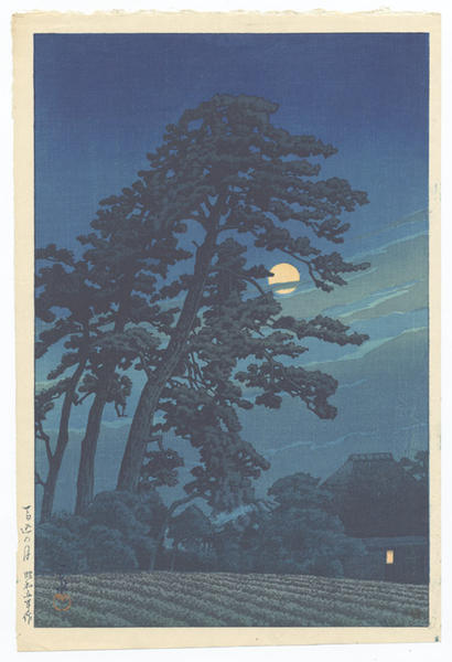 Hasui Kawase - Moon At Magome — 馬込の月