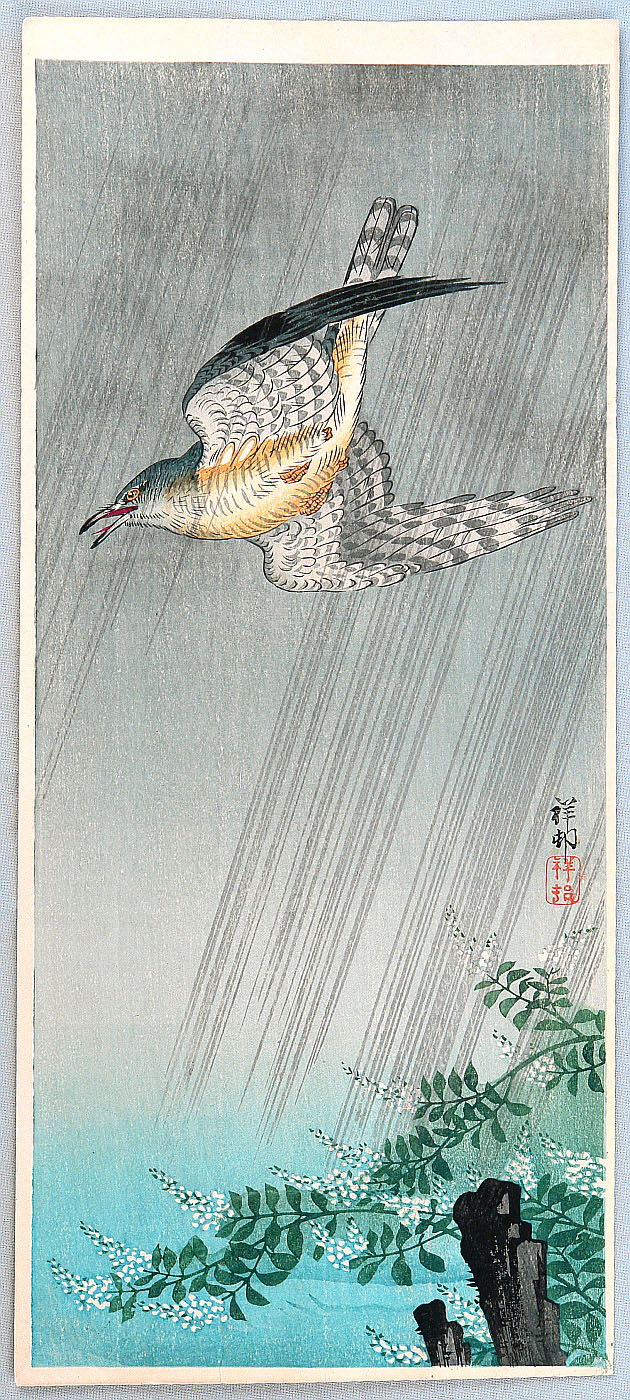 Ohara Koson - Cuckoo in the Storm