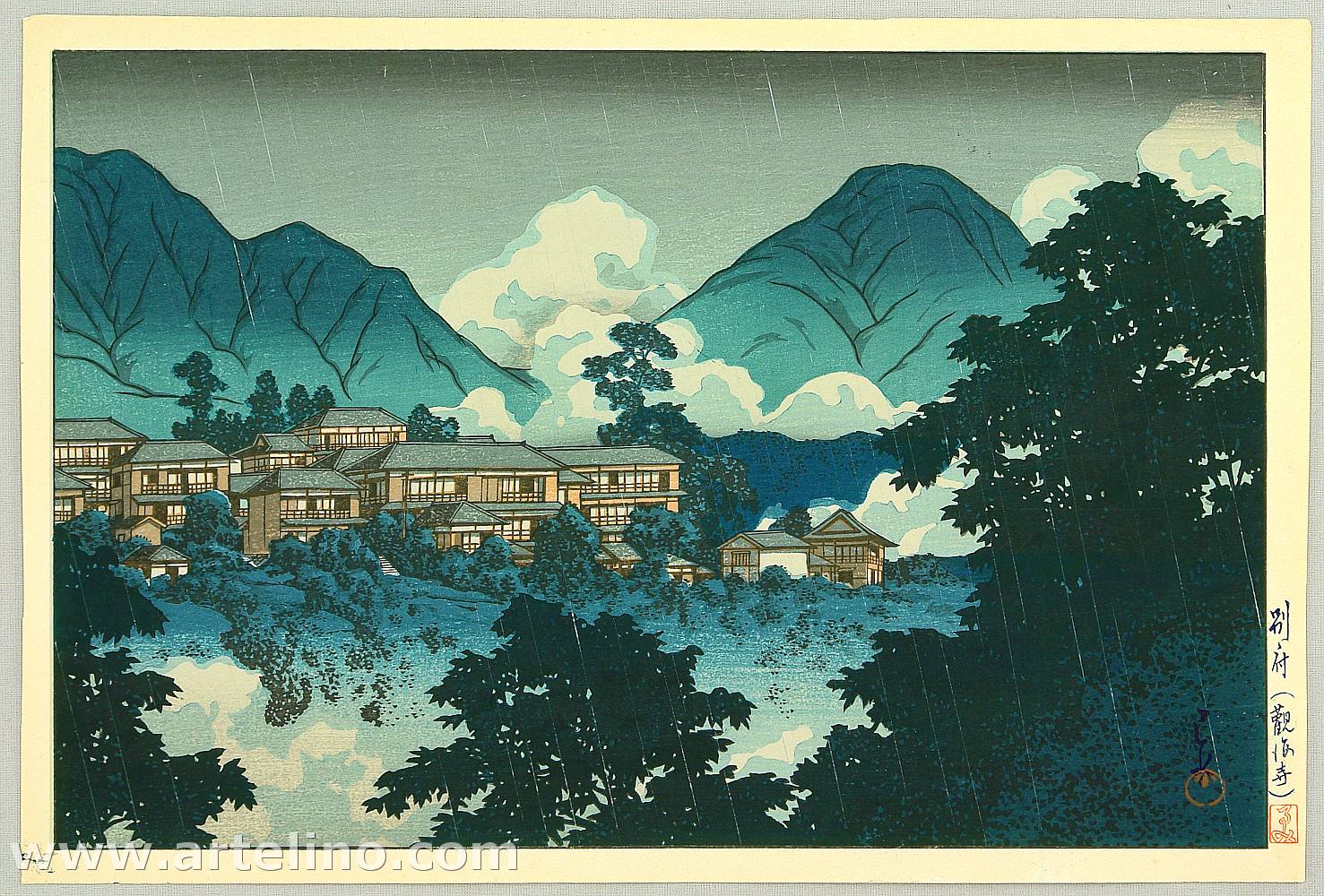 Hasui Kawase - Kankai Temple in Beppu