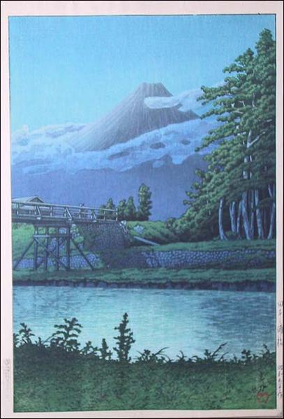 Hasui Kawase - Tagonoura Bridge