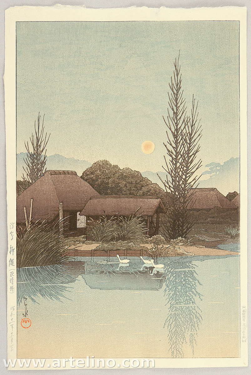 Hasui Kawase - Ukishima, Yanaginawa