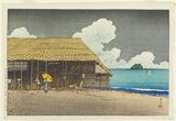 Hasui Kawase - Beach Shed at Himi in Etchu Province