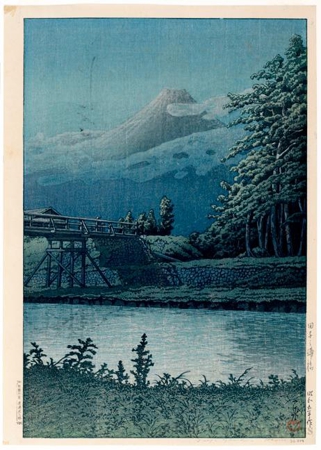 Hasui Kawase - Tagonoura Bridge