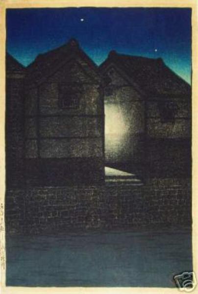 Hasui Kawase - Night at Shinkawa