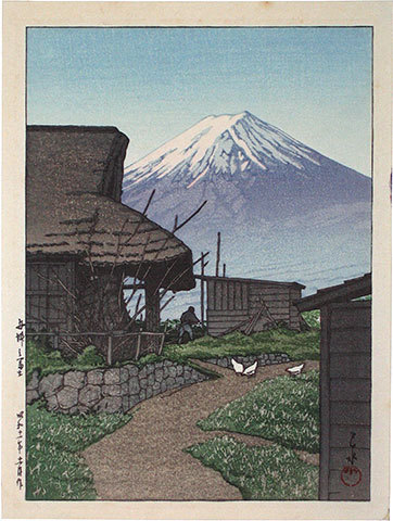 Hasui Kawase - Mount Fuji in Funatsu (Funatsu no Fuji)