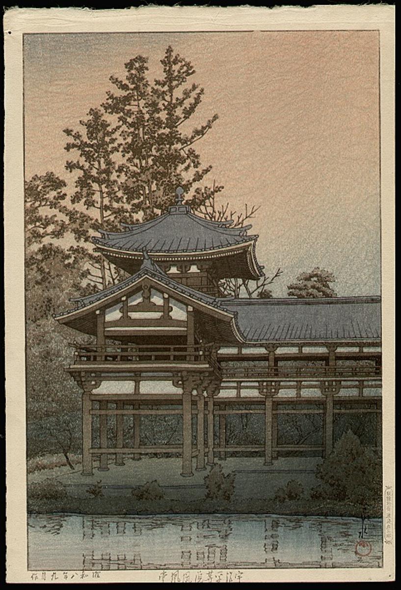 Hasui Kawase - Byodo-in Temple in Uji-Renge near Kyoto