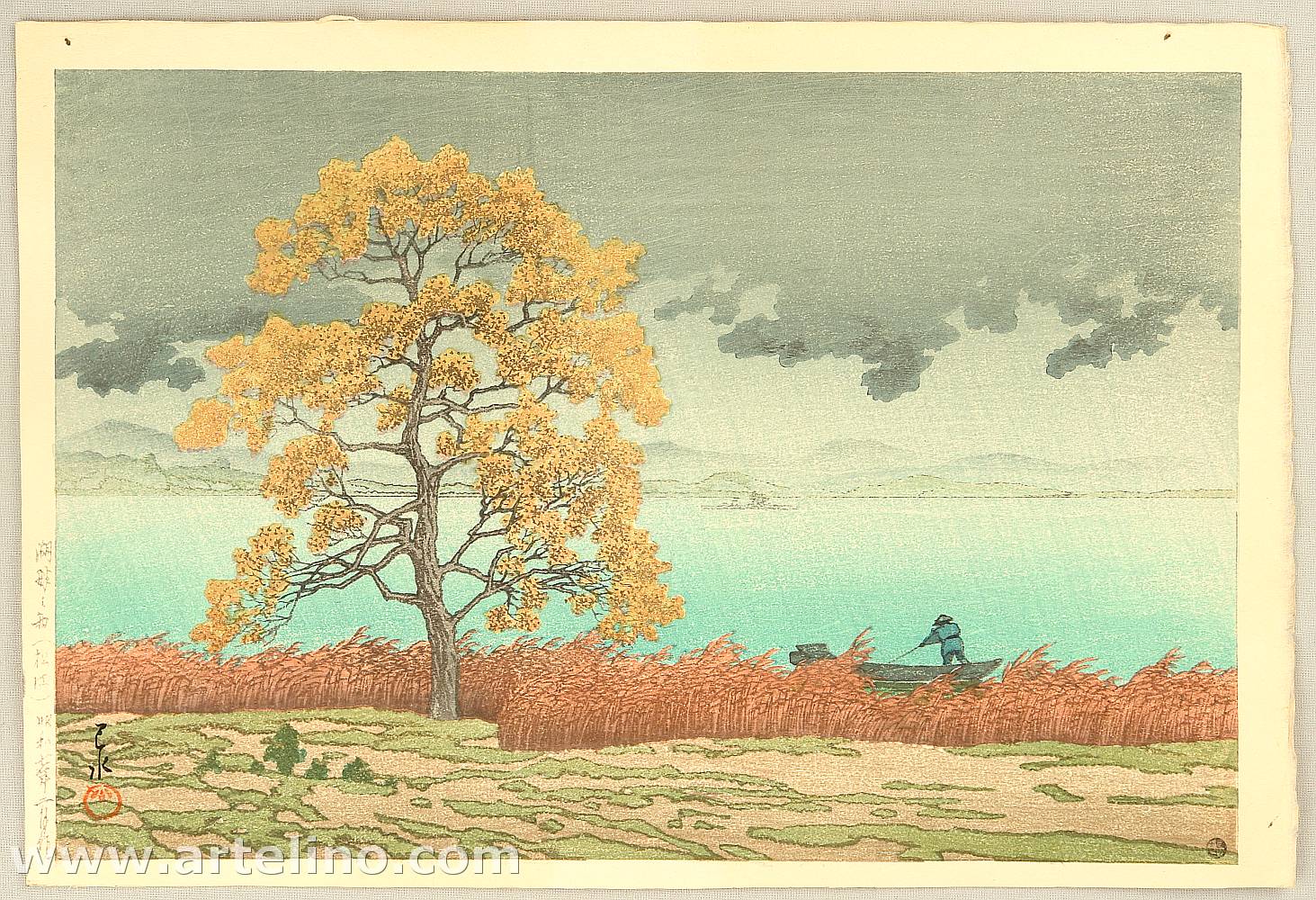 Hasui Kawase - Lakeside Shower