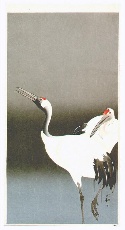 Ohara Koson - Two Cranes (Muller Collection)