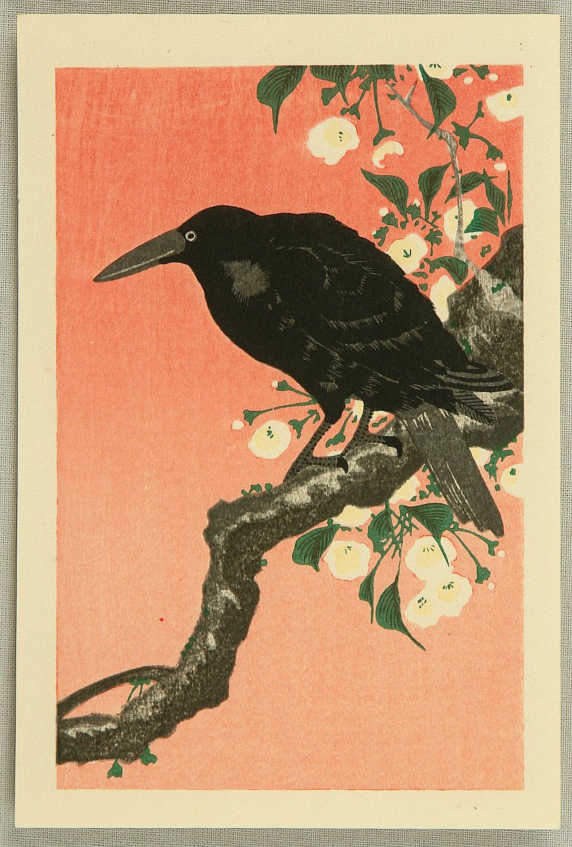 Ohara Koson - Crow and Cherry Blossoms