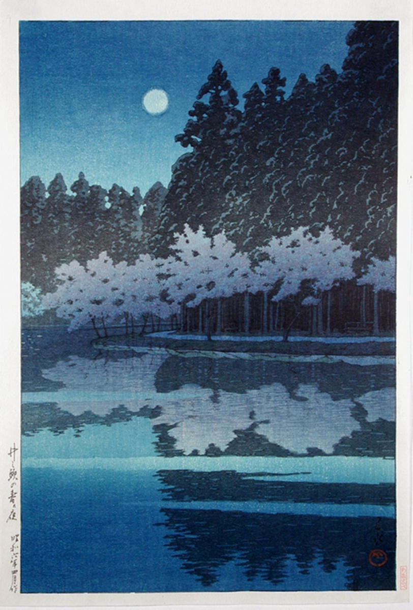 Hasui Kawase - Spring Night at Inokashira