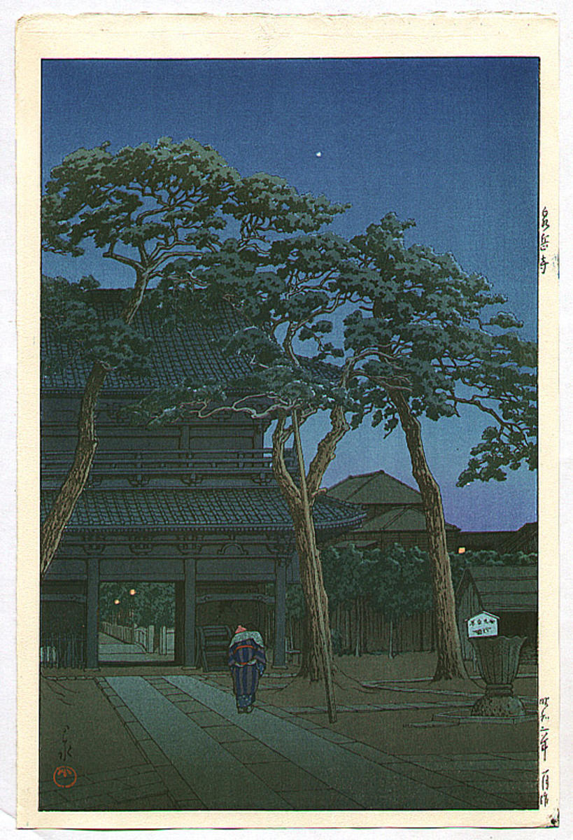 Hasui Kawase - Sengaku-ji Temple