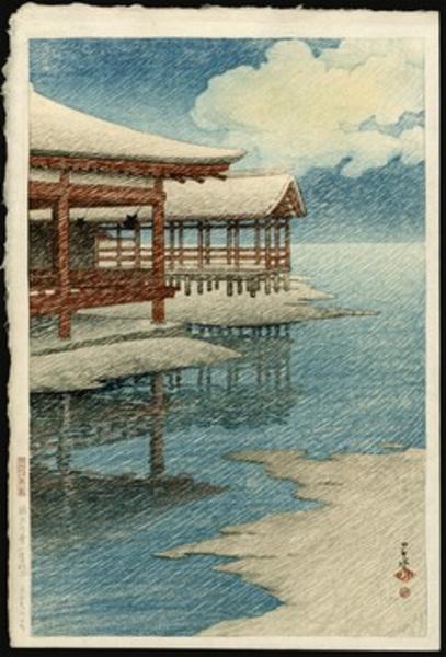 Hasui Kawase - A Fine Winter’s Sky, Miyajima