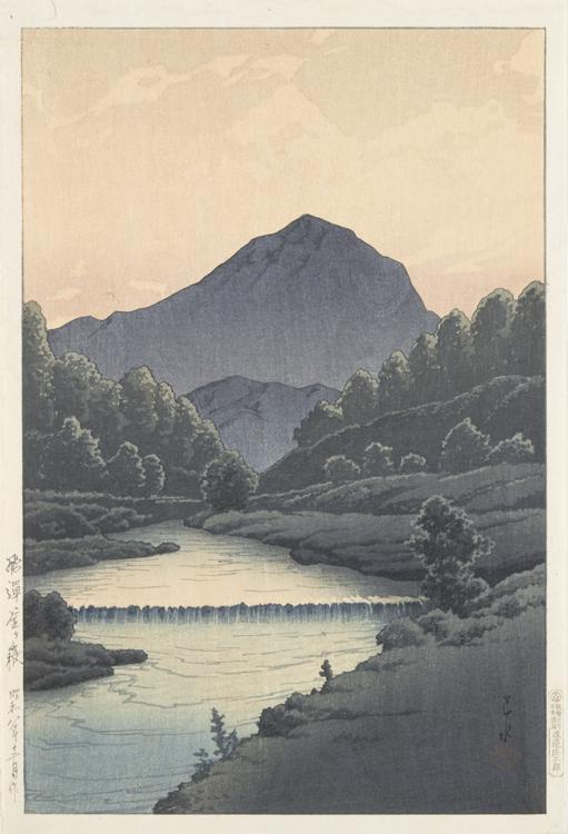 Hasui Kawase - Mount Kamaga, Hida