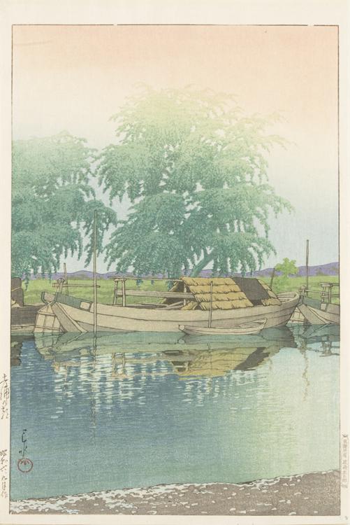 Hasui Kawase - Morning in Tsuchiura