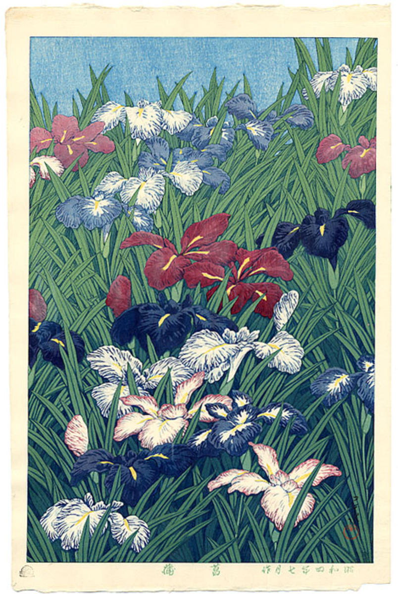 Hasui Kawase - Iris Flowers