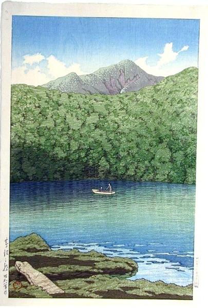 Hasui Kawase - Morning at Tsutanuma Pond — Tsutanuma no asa