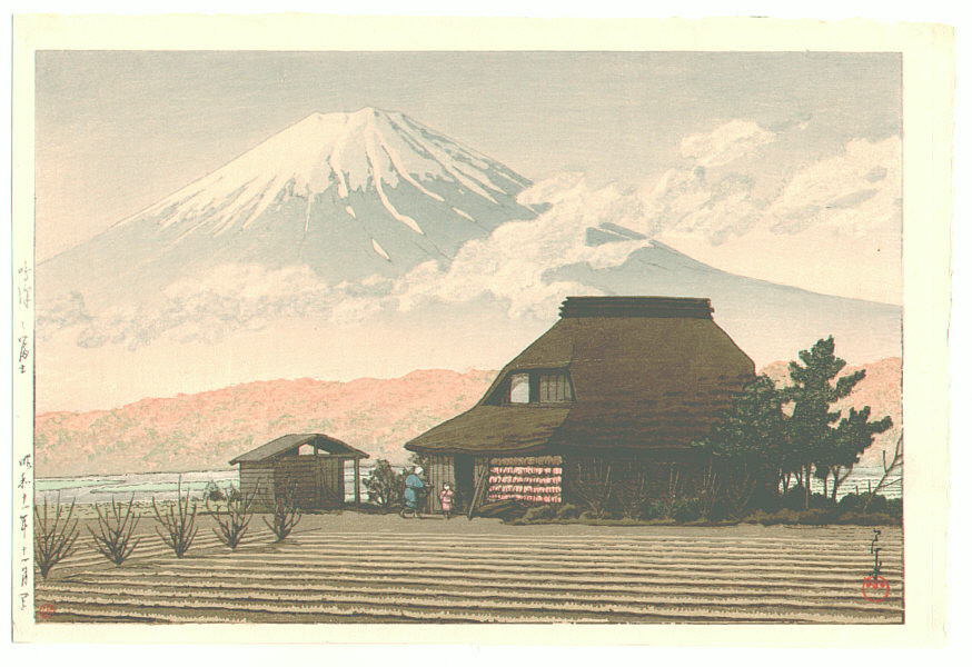 Hasui Kawase - Mt. Fuji Seen from Narusawa