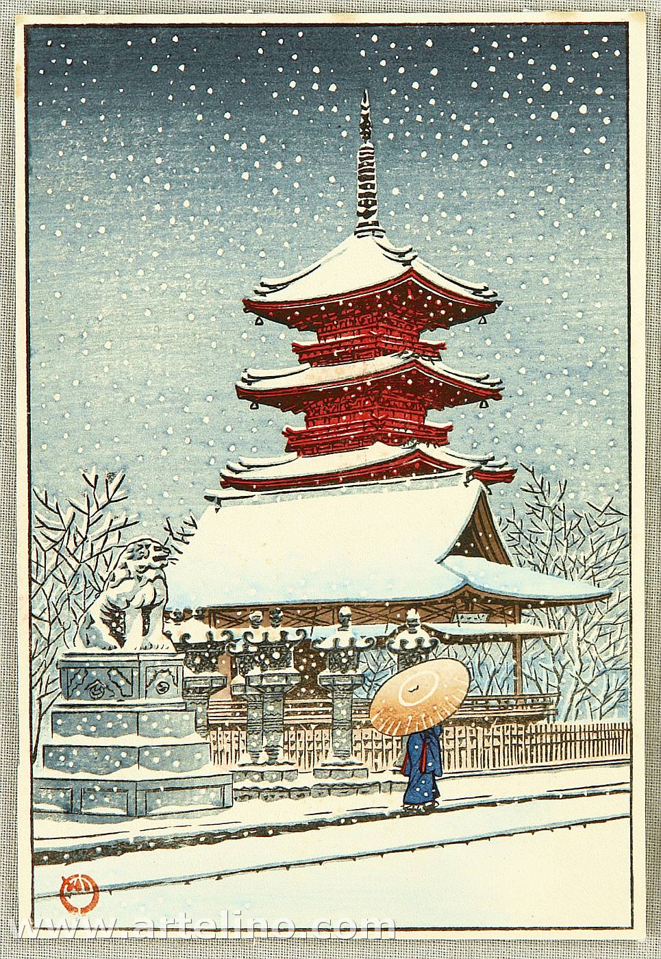 Hasui Kawase - Temples in the Snow