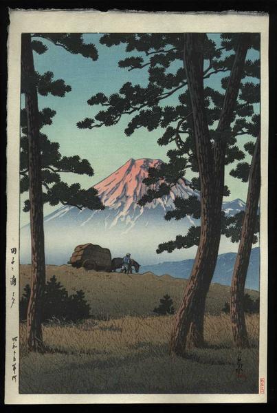 Hasui Kawase - Evening at Tagonoura — Tago no Ura no Yuu