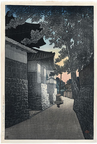 Hasui Kawase - Souvenirs of Travel, Second Series: Kosho Temple, Himi, Etchu (Tabi miyage dainishu: Etchu Himi Koshoji)