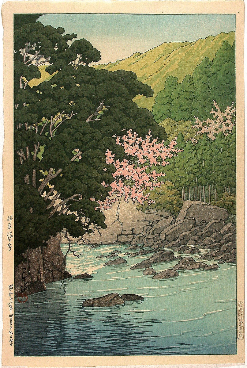 Hasui Kawase - Spring In Yugashima, Izu