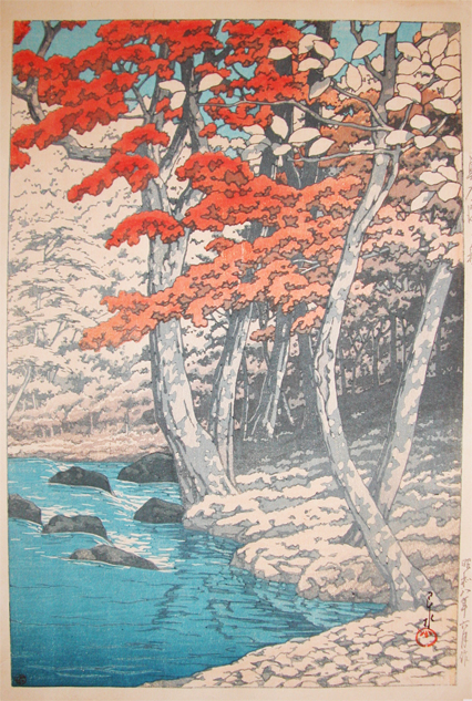 Hasui Kawase - Autumn at Okuirise