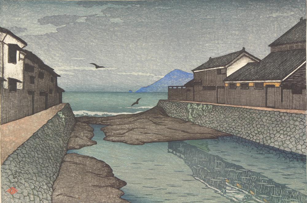 Hasui Kawase - The Hori River, Obama, from the series Souvenirs of Travel, First Series