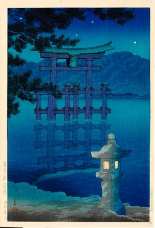 Hasui Kawase - Starlit Night, Miyajima