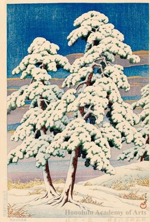 Hasui Kawase - Clearing after a Snow in the Pines