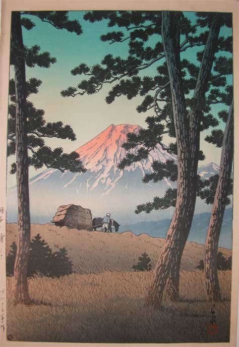 Hasui Kawase - Evening at Tagonoura