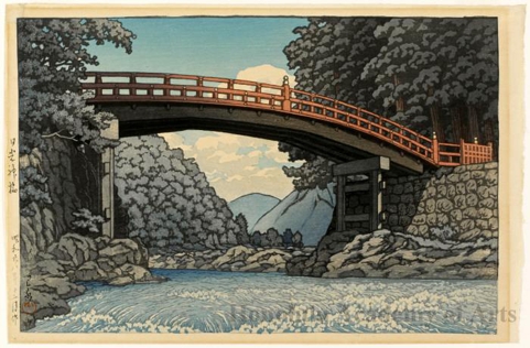 Hasui Kawase - Shin Bridge at Nikko