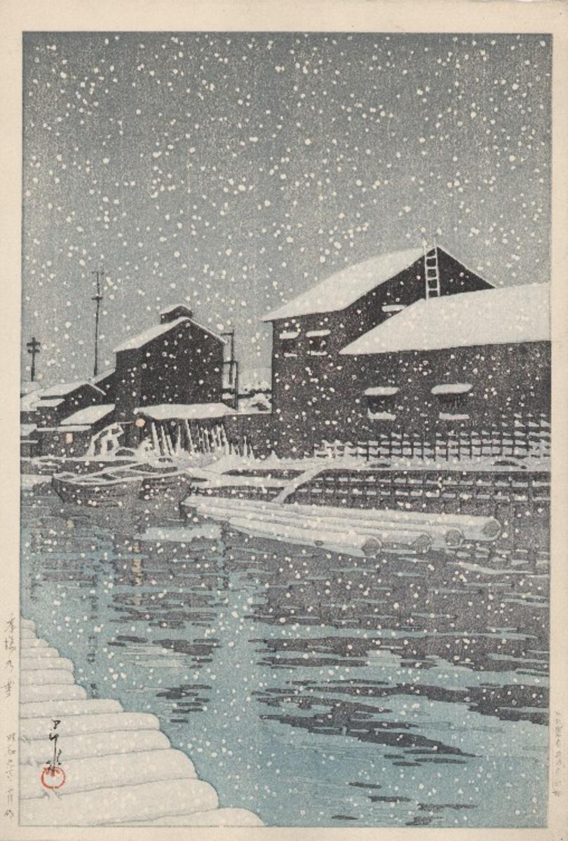 Hasui Kawase - Snow at Kiba – Kiba no yuki