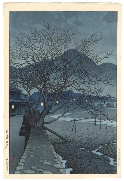 Hasui Kawase - Evening at Beppu