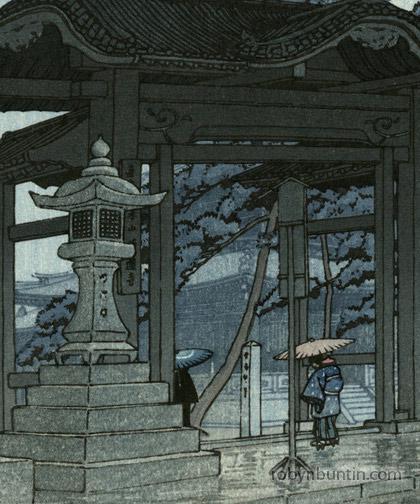 Hasui Kawase - Zentsuji Temple, Sanshu