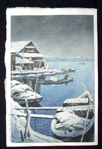 Hasui Kawase - Snowstorm at Mukojima — Yuki no Mukojima