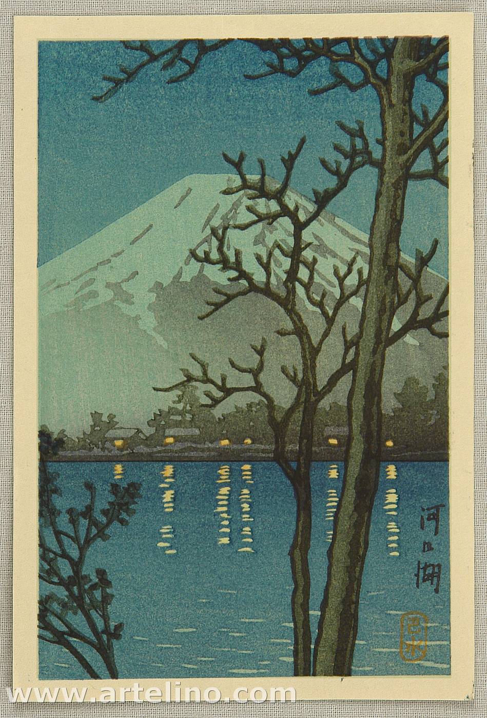 Hasui Kawase - Mt. Fuji and Lake Kawaguchi