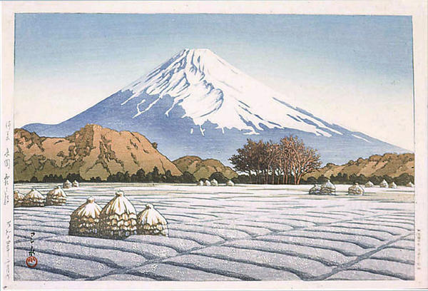 Hasui Kawase - A frosty morning at Nagaoka in Izu Peninsula