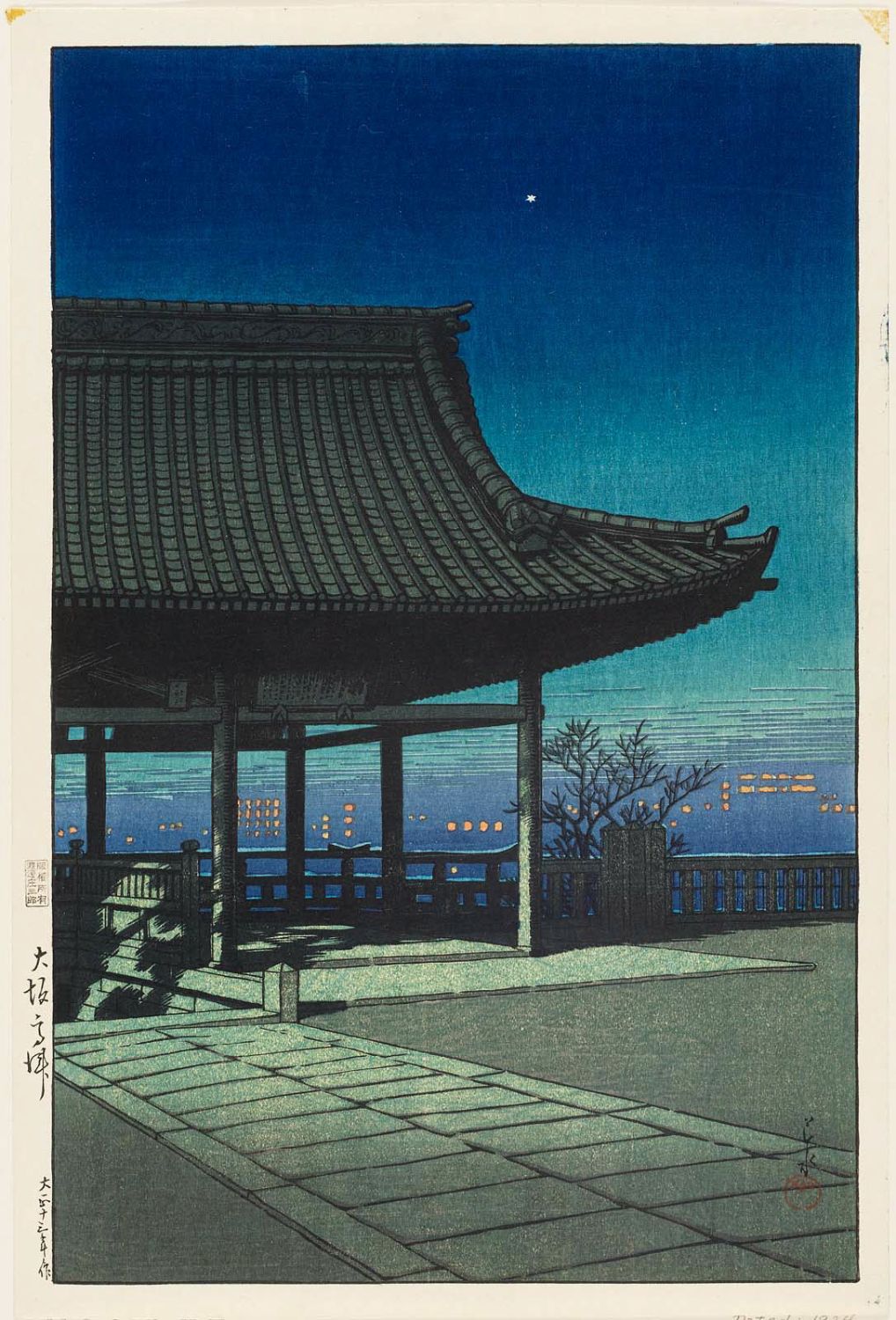 Hasui Kawase - View from Takatsu in Osaka (Ôsaka Takatsu), from the series Souvenirs of Travel III (Tabi miyage dai sanshû)