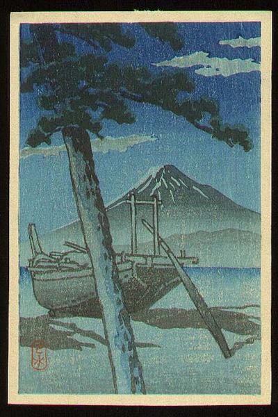 Hasui Kawase - Mt. Fuji in twilight