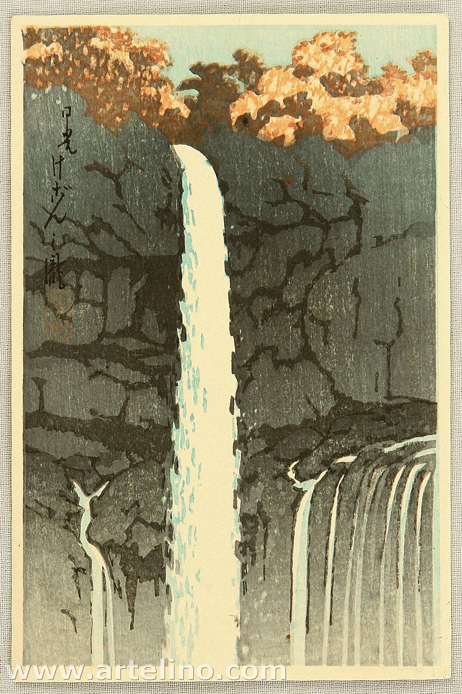 Hasui Kawase - Kegon Waterfalls