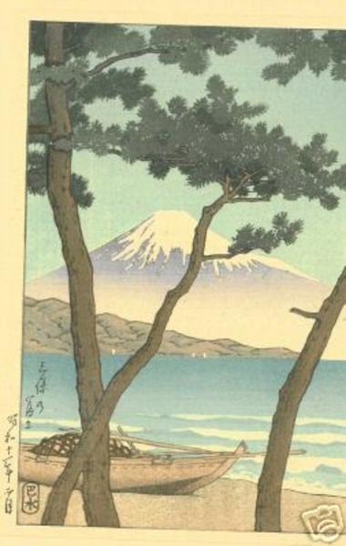 Hasui Kawase - Fuji from Miho