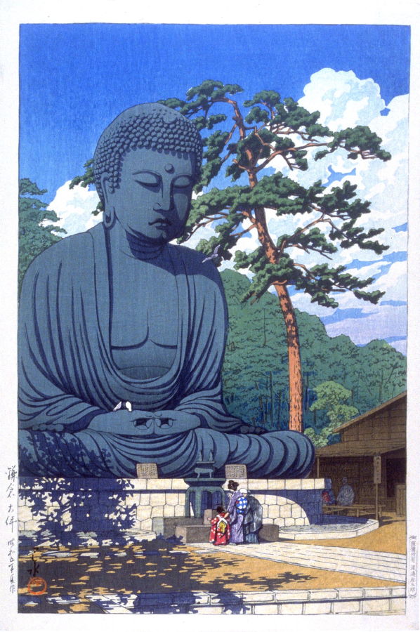 Hasui Kawase - Great Buddha of Kamakura